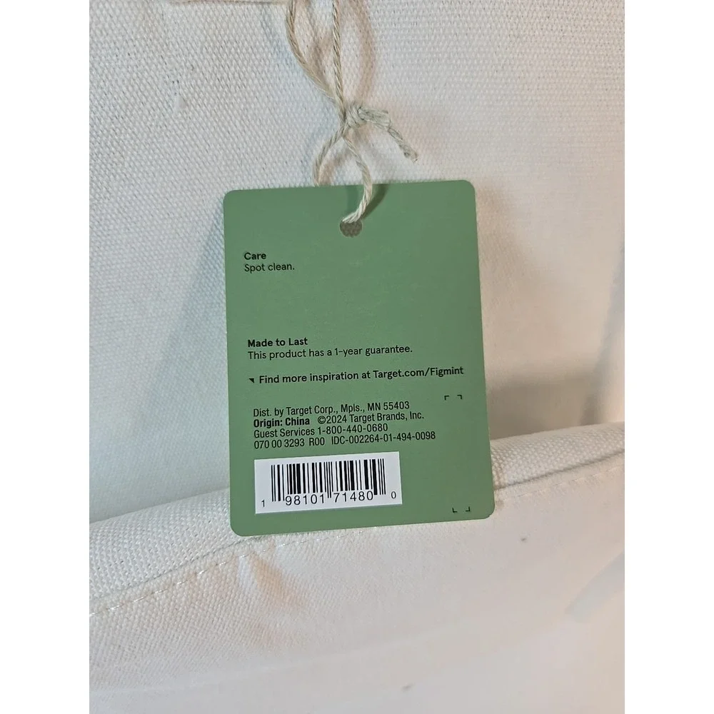Figmint White Cotton Shell‎ Insulated Lunch Tote Bag *NEW*
